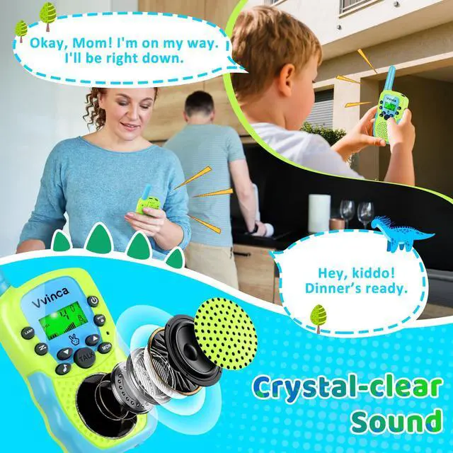 Alt view image 5 of 7 - Walkie Talkies for Kids Rechargeable Toys for Ages 5-7, Long Range 22 Channels 2 Way Kids Walkie Talkie with Flashlight for Camping Hiking Indoor Outdoor 3 4 5 6-12 Boy Girl Christmas Birthday