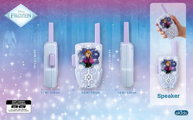 Alt view image 4 of 7 - Disney Frozen Walkie Talkies for Kids, Static Free and Extended Range Indoor and Outdoor Toys