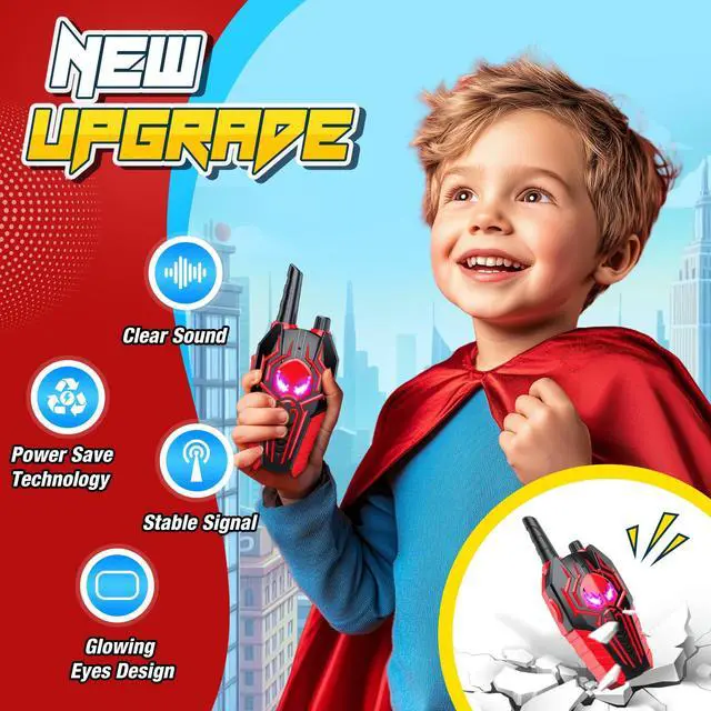 Alt view image 4 of 7 - Rechargeable Walkie Talkies for Kids: 3 Pack Kids Walkie-Talkies Toys for 3 4 5 6 7 8 9 Year Old Boys Gifts Family Camping Toy for Boy Kid Age 3-5 5-7 7-9, 2 Way Radio Boy Gift