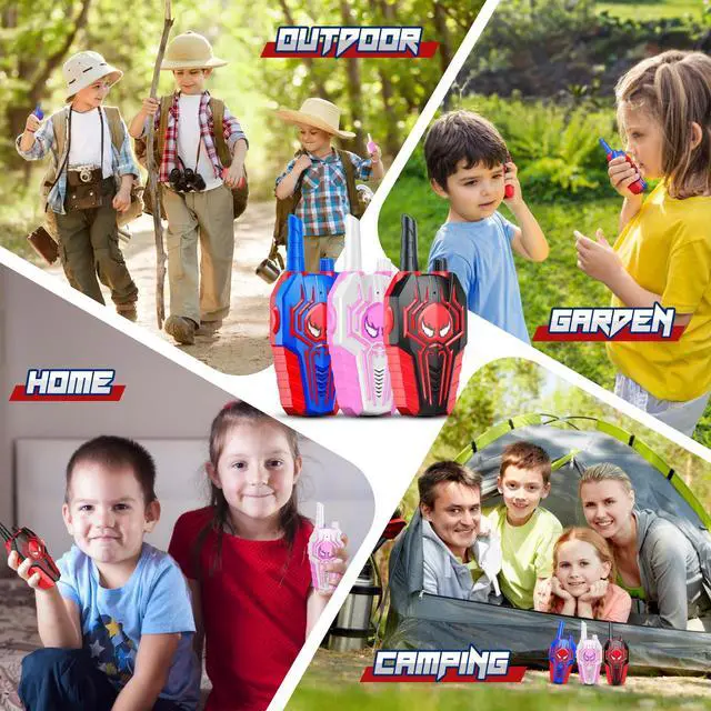 Alt view image 6 of 7 - Rechargeable Walkie Talkies for Kids: 3 Pack Kids Walkie-Talkies Toys for 3 4 5 6 7 8 9 Year Old Boys Gifts Family Camping Toy for Boy Kid Age 3-5 5-7 7-9, 2 Way Radio Boy Gift
