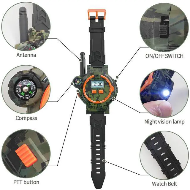 Alt view image 3 of 7 - Rechargeable Walkie Talkies for Kids Radio Walky Talky with Flashlight Children Outdoor Game Interphone Gifts for Boy and Girl (2 Pieces)