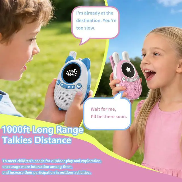 Alt view image 2 of 7 - W208 Walkie Talkies for Kids Rechargeable Toys for 3-8 Ages 2 Pack