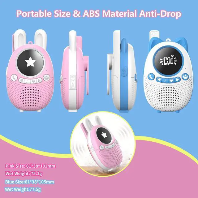 Alt view image 4 of 7 - W208 Walkie Talkies for Kids Rechargeable Toys for 3-8 Ages 2 Pack