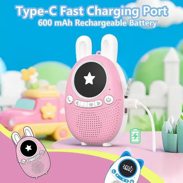 Alt view image 5 of 7 - W208 Walkie Talkies for Kids Rechargeable Toys for 3-8 Ages 2 Pack