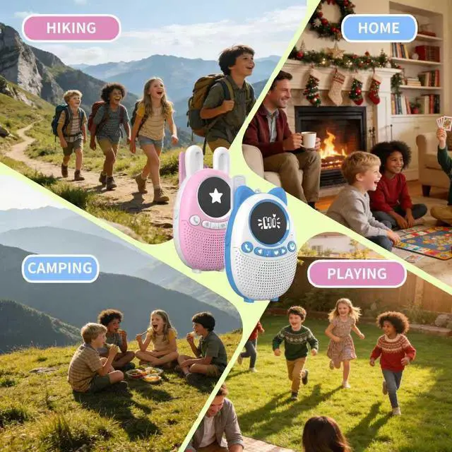 Alt view image 6 of 7 - W208 Walkie Talkies for Kids Rechargeable Toys for 3-8 Ages 2 Pack