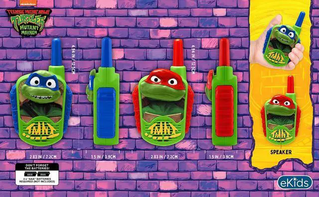 Alt view image 5 of 7 - Teenage Mutant Ninja Turtles Walkie Talkies for Kids, Indoor Outdoor Toys
