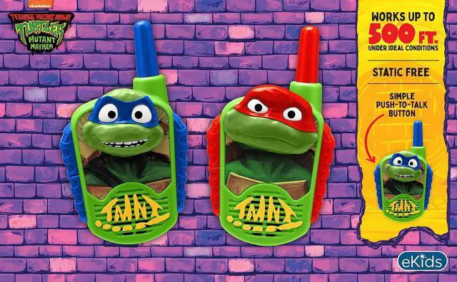 Alt view image 2 of 7 - Teenage Mutant Ninja Turtles Walkie Talkies for Kids, Indoor Outdoor Toys