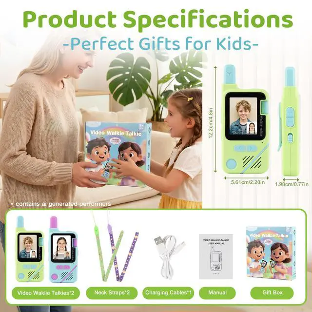 Alt view image 5 of 6 - Video Walkie Talkies for Kids Ages 3-12 Camping Outdoor Toys Gifts for Kids