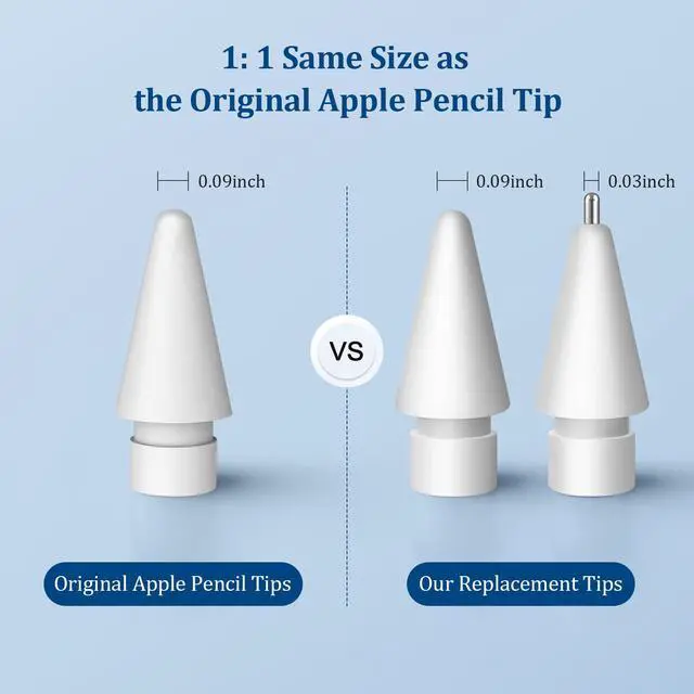 Alt view image 4 of 7 - Replacement Tips for Apple Pencil Pro/1st/2nd Gen/USB-C