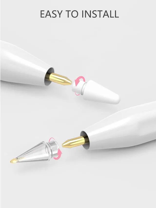 Alt view image 6 of 7 - Upgraded 6 Pack Apple Pencil Tips Replacement with Clear Case, No Wear Out Fine Point Precise Control Metal Pencil Nibs Compatible with Apple Pencil 1st Gen/2nd Gen/USB C/iPad Pro Pencil