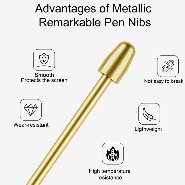 Alt view image 3 of 7 - Pen Tips for Remarkable 2 Marker Plus, 2 Metal + 10 Colored