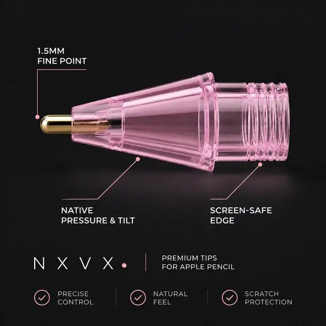 Alt view image 3 of 7 - Replacement Tips for Apple Pencil, 12 Different Tips, Pink & Sky Blue