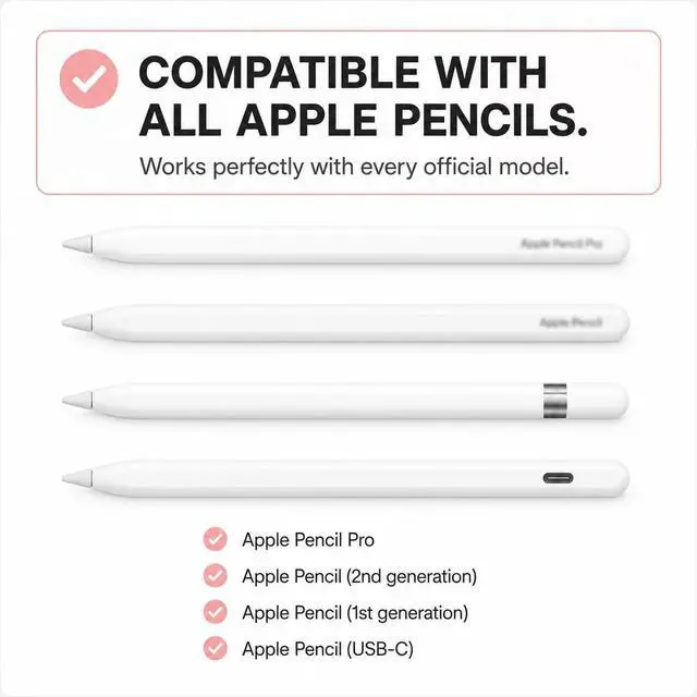 Alt view image 4 of 7 - Replacement Tips for Apple Pencil, 12 Different Tips, Pink & Sky Blue