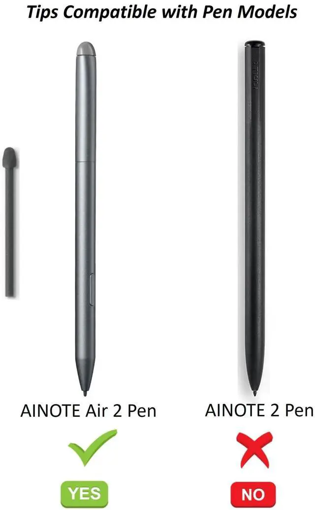 Alt view image 2 of 5 - 10PCS Tips Replacement for iFLYTEK AINOTE Air 2 Stylus Pen Tips, (NO fit AINOTE 2 Stylus Pen) Professional Tips for AINOTE Air 2 Pen Tips (10* Black)