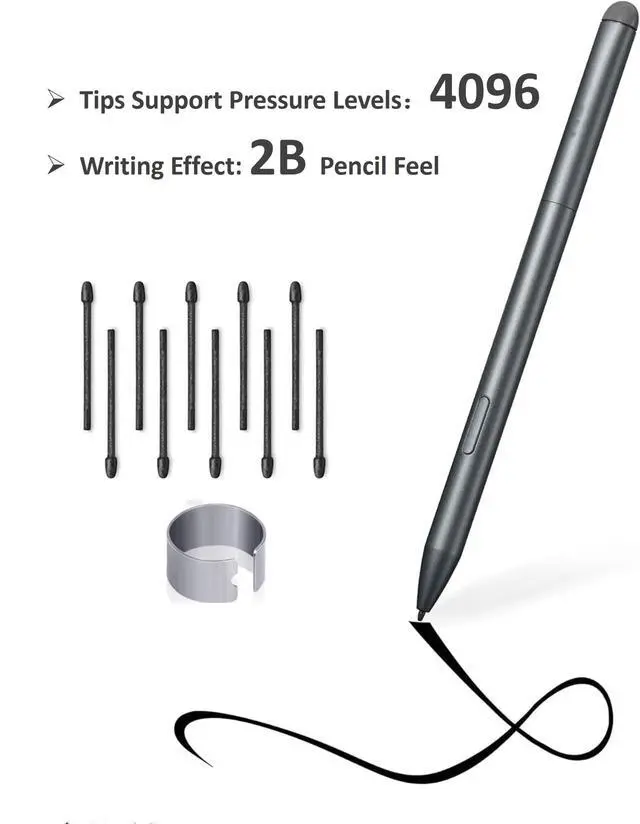 Alt view image 3 of 5 - 10PCS Tips Replacement for iFLYTEK AINOTE Air 2 Stylus Pen Tips, (NO fit AINOTE 2 Stylus Pen) Professional Tips for AINOTE Air 2 Pen Tips (10* Black)