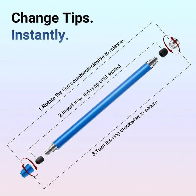Alt view image 5 of 6 - 48Pcs Stylus Rubber Tips for Stylus Pens