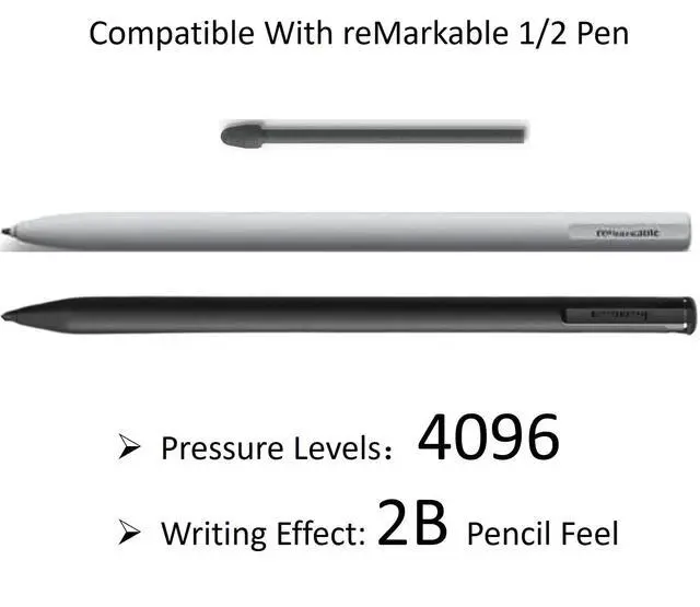 Alt view image 2 of 6 - 10PCS Marker Tips for Remarkable Pen Tips, Durable Pen Tips Compatible with Remarkable 2 Pen, Marker Plus Pen, 2B-Pencil Feel, with Tool&Storage Box (10PCS Tips-Black)