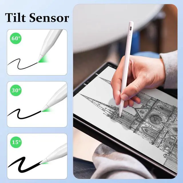 Alt view image 5 of 5 - 8 Pack Replacement Tips for Fast Charging iPad Pencil ONLY
