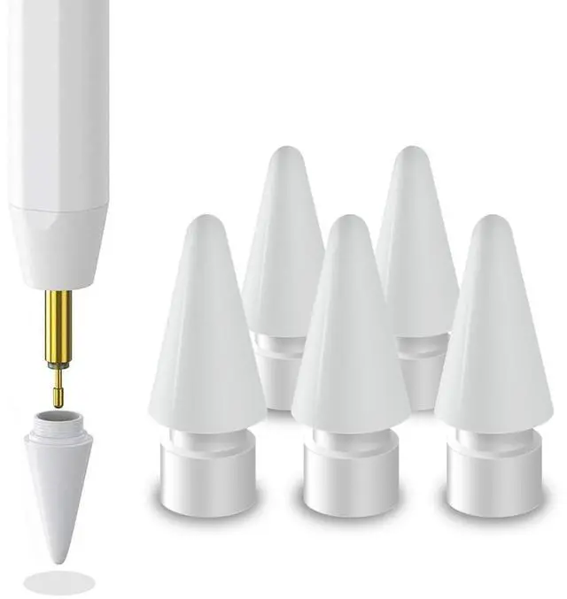 Main image of Replacement Pencil Tips for Stylus Pen for iPad White,5PCS White