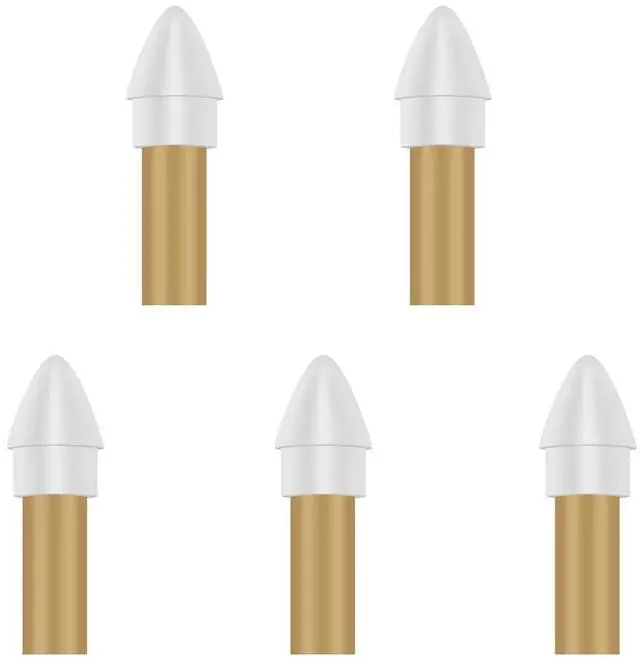 Main image of Replacement Stylus Pencil Tips for iPad Pen, Screw in/Out Type Pencil Nibs, 5 Pack, White