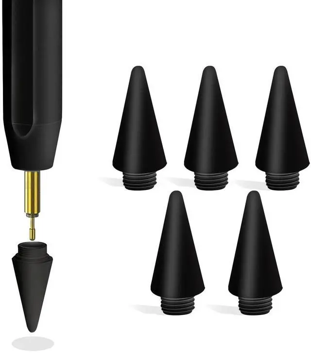 Main image of Replacement Pencil Tips for Stylus Pen for iPad I706 Black,5PCS Black
