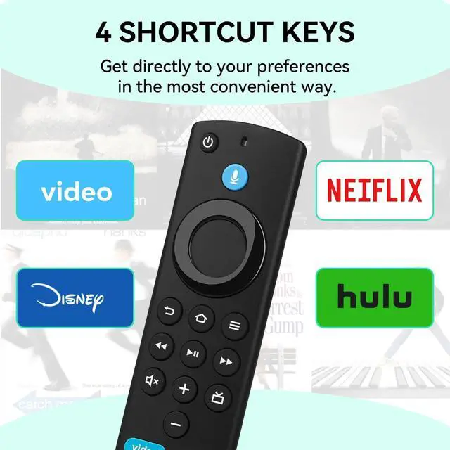 Alt view image 4 of 7 - Replacement Remote for Fire Series (with Voice Control) - Compatible with Smart TV Stick (HD/Limited/4K/4K Max), Smart TV (1st/2nd/3rd Generation) and TV Cube.