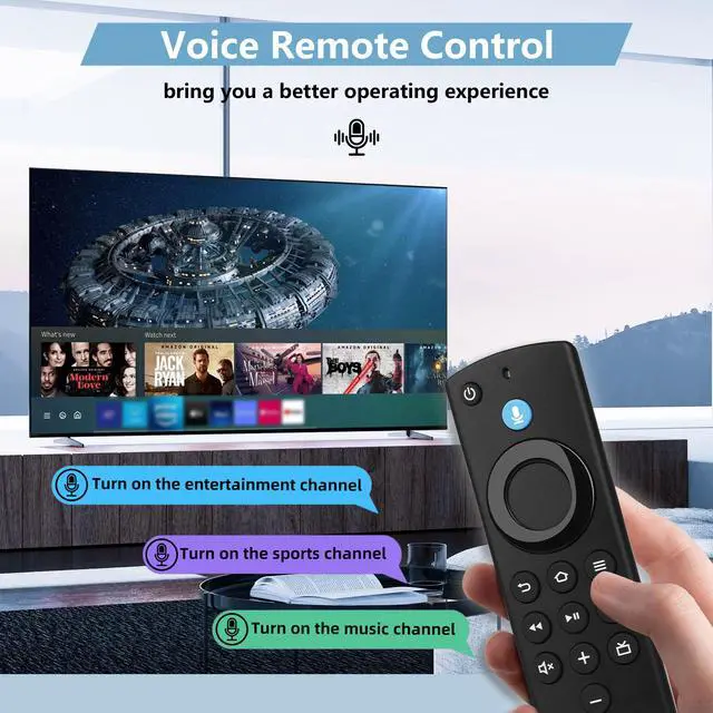 Alt view image 3 of 7 - Replacement TV Remote for Insignia Fire Smart TV Stick(Lite,4K Max,HD,2nd Gen,3rd Gen) Cube - Firestick Remote with Voice Control