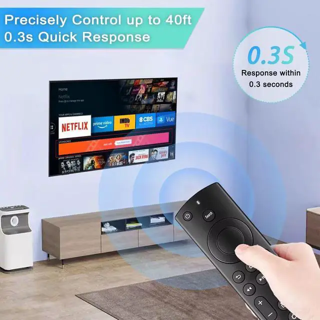 Alt view image 5 of 7 - Replacement for Insignia/Toshiba/Pioneer Fire TV Remote, Universal Compatible for AMZ Fire Smart TV Remote (Not for Stick and Cube) with 6 Hot Keys
