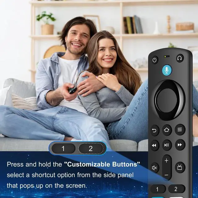 Alt view image 4 of 7 - Replacement Remote Control Compatible with Firestick 4K(1st/2nd Gen), TV Stick (2nd Gen/3rd Gen/Lite/4K Max/4K Plus), Fire-Smart-TVs Stick Remote for Smart TV 3rd Gen with Voice Search & Cube