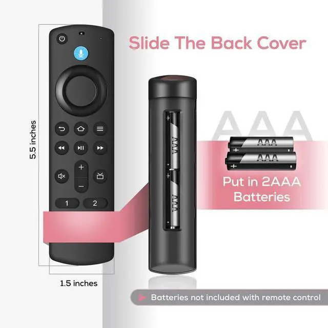 Alt view image 7 of 7 - Replacement Voice Remote Fit for All Fire Series, TV Stick/Cube/Lite/HD, 4K Max/4K (1st/2nd Gen), Smart TV 3rd Gen, for Insignia/Omni QLED Series TV