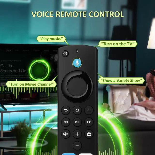 Alt view image 3 of 7 - Replacement Voice Remote Compatible with Fire Smart TV Cube(1st/2nd/3rd Gen),TV Stick(4K/4K Max/Lite),Smart TVs (3rd Gen)