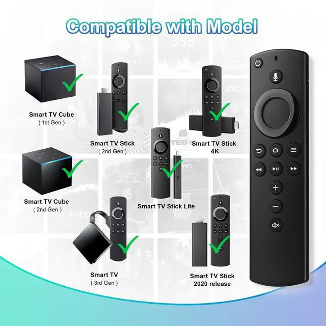 Alt view image 2 of 7 - Replacement Firestick Remote Control Fit for Fire Smart TV Stick 4K / Stick Lite/Stick (2nd Gen), TVs Cube (1st & 2nd Gen), Smart TV (3rd Gen), N0t for Roku TV