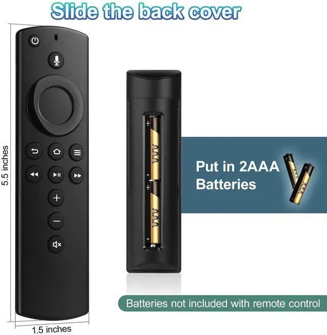 Alt view image 7 of 7 - Replacement Firestick Remote Control Fit for Fire Smart TV Stick 4K / Stick Lite/Stick (2nd Gen), TVs Cube (1st & 2nd Gen), Smart TV (3rd Gen), N0t for Roku TV