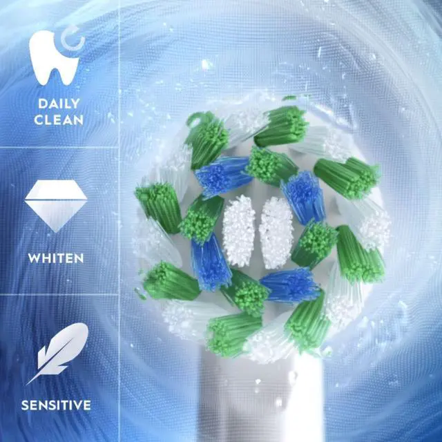Alt view image 3 of 7 - Pro 1000 Rechargeable Electric Toothbrush, White, 4 Replacement Brush Heads