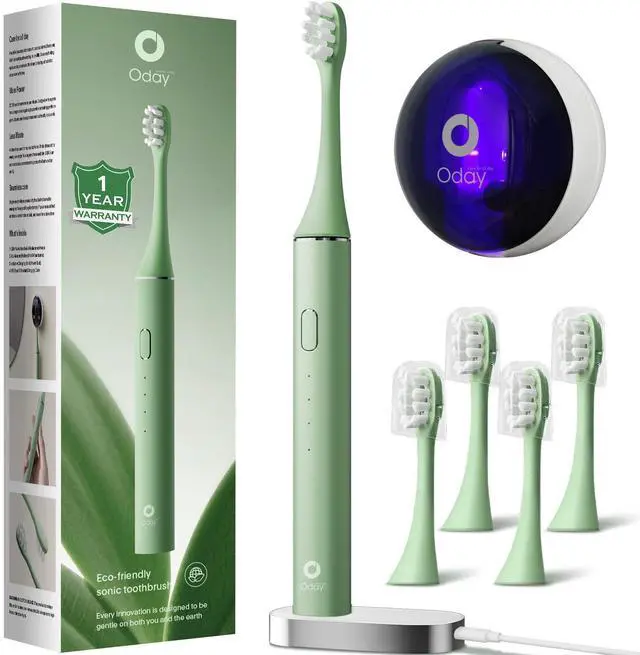 Main image of Sonic Electric Toothbrush for Adults with Wall Mounted UV Cleaner