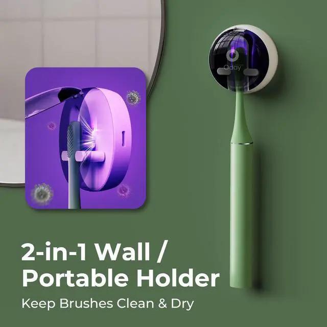 Alt view image 3 of 7 - Sonic Electric Toothbrush for Adults with Wall Mounted UV Cleaner