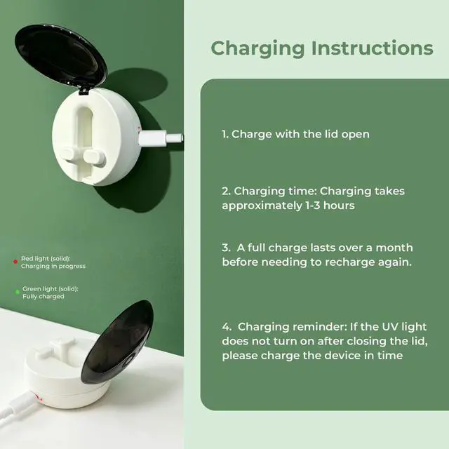 Alt view image 7 of 7 - Sonic Electric Toothbrush for Adults with Wall Mounted UV Cleaner