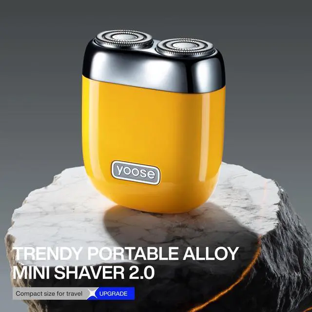 Alt view image 2 of 7 - Mini Shaver, Portable Electric Razor for Men, Yellow