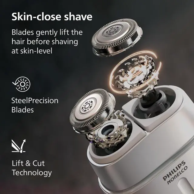 Alt view image 4 of 7 - 600 Series Compact Electric Travel Shaver, Silver