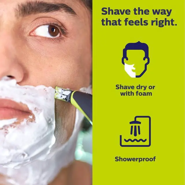 Alt view image 6 of 7 - OneBlade Hybrid Electric Trimmer and Shaver, QP2520