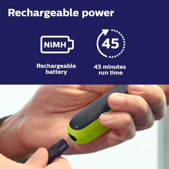 Alt view image 7 of 7 - OneBlade Hybrid Electric Trimmer and Shaver, QP2520