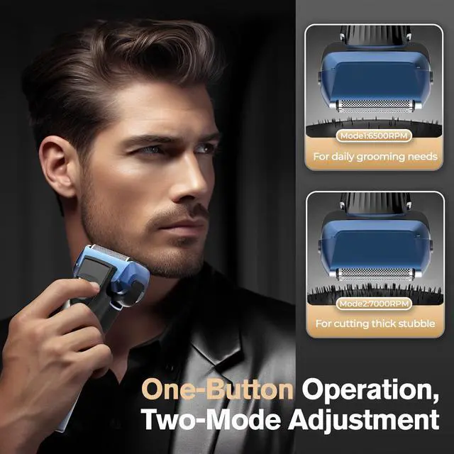 Alt view image 4 of 7 - Electric Razor for Men, 5-Blade Foil Shaver, Wet Dry, USB-C, 2-Speed