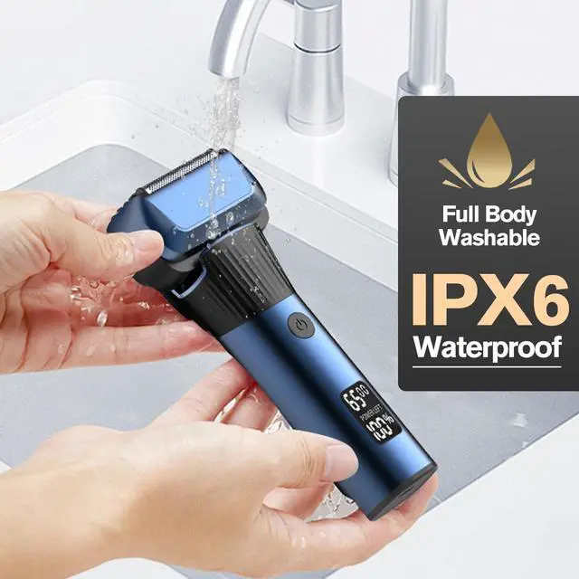 Alt view image 7 of 7 - Electric Razor for Men, 5-Blade Foil Shaver, Wet Dry, USB-C, 2-Speed