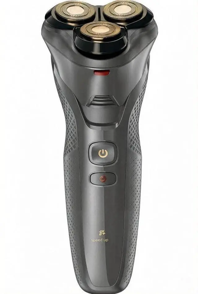 Main image of 3 in 1- Electric Razor for Men: IPX7 Waterproof Electric Shavers for Men - One Touch Acceleration, Professional Results at Home - 4D Floating Blades, Travel Grooming Kit, Metallic Black