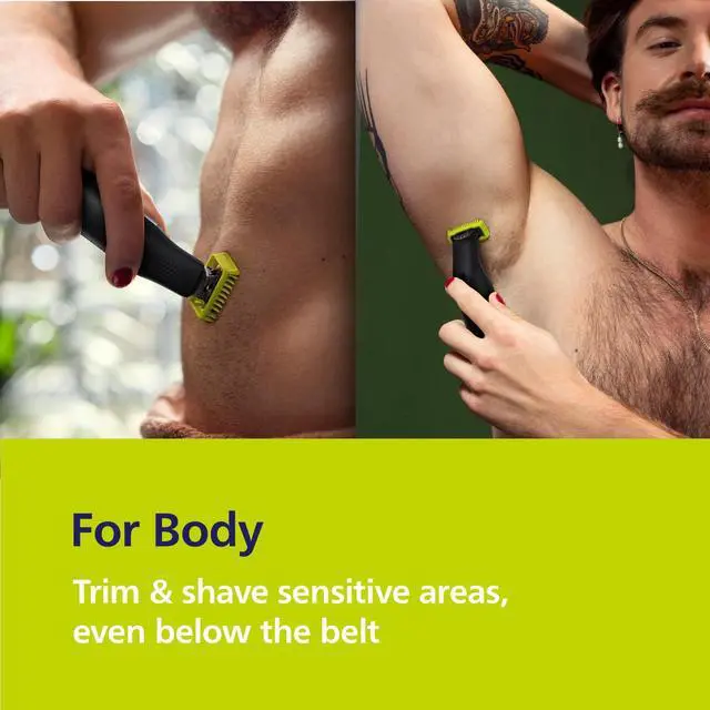 Alt view image 3 of 7 - OneBlade Pro 360 Face + Body Trimmer and Shaver