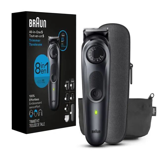 Alt view image 7 of 7 - All-in-One Style Kit Series 5 5471, 8-in-1 Trimmer for Men with Beard Trimmer, Body Trimmer for Manscaping, Hair Clippers & More, Ultra-Sharp Blade, 40 Length Settings, Waterproof