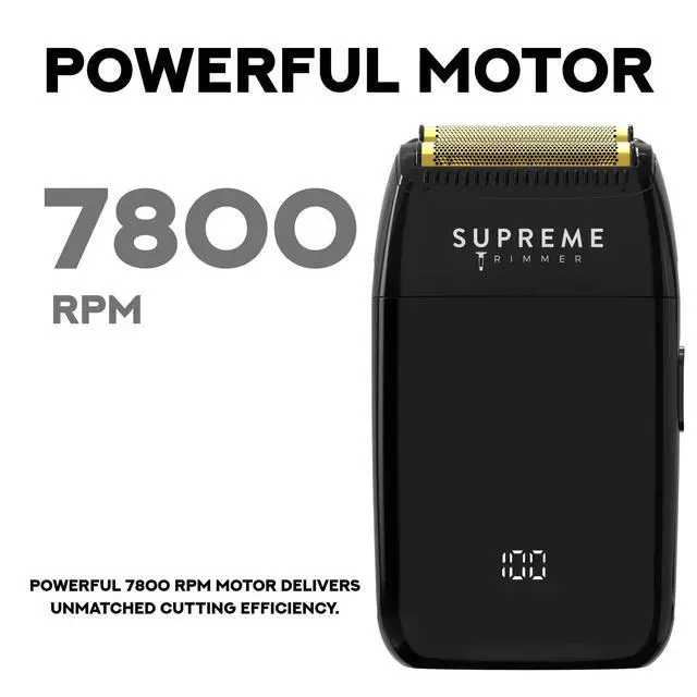 Alt view image 4 of 7 - Crunch Lite STF600 | Professional Double Foil Shaver for Men | Cordless & Corded, 60 Min Runtime, Hidden LED Display | Barber Face & Head Finishing Razor