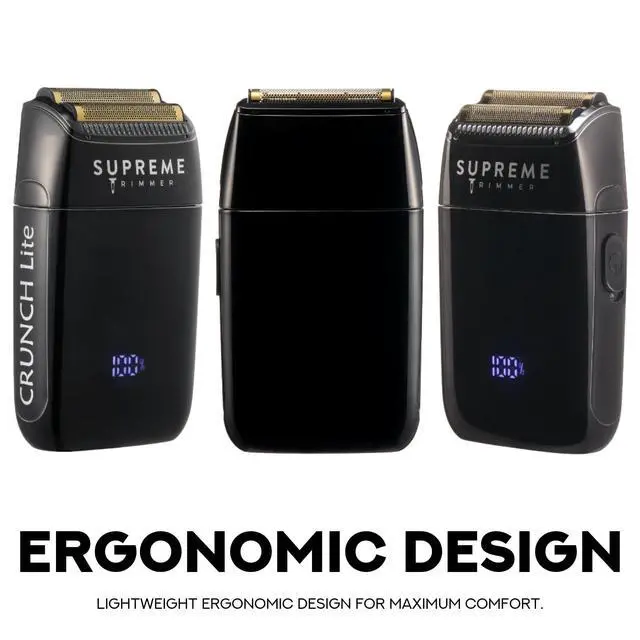 Alt view image 6 of 7 - Crunch Lite STF600 | Professional Double Foil Shaver for Men | Cordless & Corded, 60 Min Runtime, Hidden LED Display | Barber Face & Head Finishing Razor