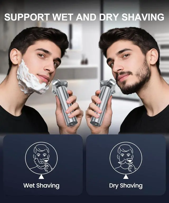 Alt view image 6 of 7 - Electric Razor for Men10,000RPM High-Speed Motor, IPX8 Waterproof, ,Quick Charge & Travel LockGifts for Men Husband Father