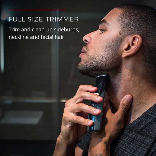 Alt view image 3 of 7 - Head to Toe Advanced Rechargeable Powered Body Groomer Kit, Beard Trimmer (10 Pieces), 6.3 Inch